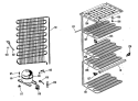 Section Diagram and Parts List for FV21CAB  Hotpoint Freezer