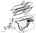 Section Diagram and Parts List for FH20CAB  Hotpoint Freezer