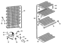 Section Diagram and Parts List for FV19CAB  Hotpoint Freezer