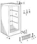 Section Diagram and Parts List for FV15AAB  Hotpoint Freezer