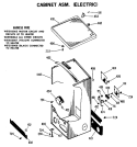 CABINET ASM. (ELECTRIC) Diagram and Parts List for DLB6850AAL  Hotpoint Dryer