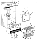 Section Diagram and Parts List for FVF16EAB  Hotpoint Freezer