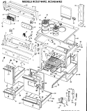 Section Diagram and Parts List for RC537*W2  Hotpoint Range