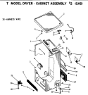 CABINET ASSEMBLY #2 Diagram and Parts List for DLB6850TM  Hotpoint Dryer