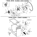 BLOWER & DRIVE ASSEMBLY #1 Diagram and Parts List for DLL2880TA  Hotpoint Dryer