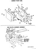CABINET FRONT ASM. Diagram and Parts List for DLL2880ABC  Hotpoint Dryer