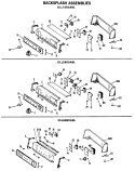 BACKSPLASH ASSEMBLIES Diagram and Parts List for DLL6850ABL  Hotpoint Dryer