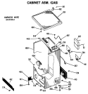 CABINET ASM. (GAS) Diagram and Parts List for DLL6850ABL  Hotpoint Dryer
