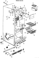 FREEZER SECTION Diagram and Parts List for CSF19AYX  Hotpoint Refrigerator