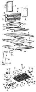 Section Diagram and Parts List for CTF17PAB  Hotpoint Refrigerator