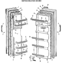 REFRIGERATOR DOORS Diagram and Parts List for CSF20AAB  Hotpoint Refrigerator