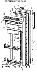 REFRIGERATOR DOOR Diagram and Parts List for CSF22MBB  Hotpoint Refrigerator