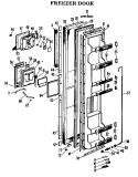 FREEZER DOOR Diagram and Parts List for CSF22MBB  Hotpoint Refrigerator