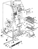 FREEZER SECTION Diagram and Parts List for CSF22MBB  Hotpoint Refrigerator