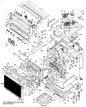 Section Diagram and Parts List for RB747G*A3  Hotpoint Range