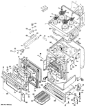 Section Diagram and Parts List for RH758*V8  Hotpoint Range