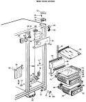 FRESH FOOD SECTION Diagram and Parts List for CSF22MBS  Hotpoint Refrigerator