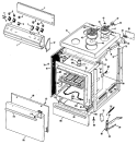 Section Diagram and Parts List for RB524*A1  Hotpoint Range