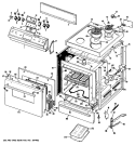 Section Diagram and Parts List for RB628*A1  Hotpoint Range