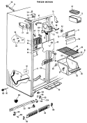 FREEZER SECTION Diagram and Parts List for CSF20EAS  Hotpoint Refrigerator
