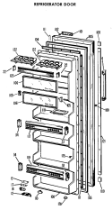Part Location Diagram of WR17X5767 GE FRONT DOOR SHELF