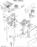 Section Diagram and Parts List for HDA460-05  Hotpoint Dishwasher