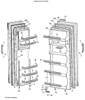 REFRIGERATOR DOORS Diagram and Parts List for CSF20ABC  Hotpoint Refrigerator