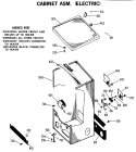 CABINET ASM. (ELECTRIC) Diagram and Parts List for DLB6850BAL  Hotpoint Dryer