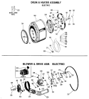 DRUM & HEATER ASSEMBLY (ELECTRIC) Diagram and Parts List for DLB6850BAL  Hotpoint Dryer