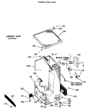 CABINET ASM. (GAS) Diagram and Parts List for DLL2650BAL  Hotpoint Dryer