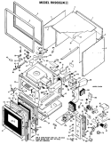 UPPER OVEN Diagram and Parts List for RK966G*11  Hotpoint Microwave Oven Combo