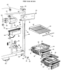 FRESH FOOD SECTION Diagram and Parts List for CSF22EBD  Hotpoint Refrigerator