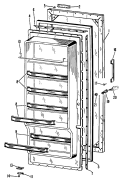 Section Diagram and Parts List for FVF16CVB  Hotpoint Freezer