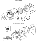 DRUM & HEATER ASM. Diagram and Parts List for DLB1250BAL  Hotpoint Dryer