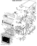 Section Diagram and Parts List for RK767G*T7  Hotpoint Wall Oven