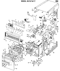 Section Diagram and Parts List for RK767*T7  Hotpoint Wall Oven