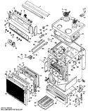 Section Diagram and Parts List for RB735G*A4  Hotpoint Range