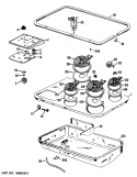 Section Diagram and Parts List for JP6519*C1  General Electric Cooktop