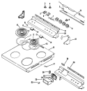 Section Diagram and Parts List for RF49*R3  Hotpoint Range