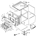 Section Diagram and Parts List for RF49*R3  Hotpoint Range