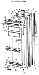 REFRIGERATOR DOOR Diagram and Parts List for CSF22TBG  Hotpoint Refrigerator