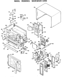 MICROWAVE OVEN Diagram and Parts List for RE965001  Hotpoint Microwave