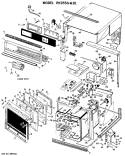 LOWER OVEN Diagram and Parts List for RK955G*D1  Hotpoint Microwave Oven Combo
