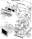 LOWER OVEN Diagram and Parts List for RK959G*D1  Hotpoint Microwave Oven Combo