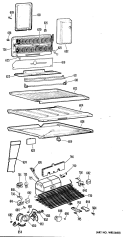 Section Diagram and Parts List for CTF22GCBR  Hotpoint Refrigerator