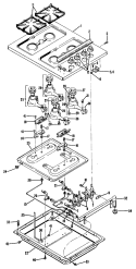 Section Diagram and Parts List for RGU3501A  Hotpoint Cooktop