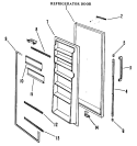 REFRIGERATOR DOOR Diagram and Parts List for CSF24ELC  Hotpoint Refrigerator