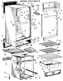 Section Diagram and Parts List for CTA12CCBR  Hotpoint Refrigerator