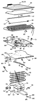 Section Diagram and Parts List for CTF15CCBL  Hotpoint Refrigerator