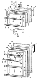 Section Diagram and Parts List for CTF17ACBR  Hotpoint Refrigerator